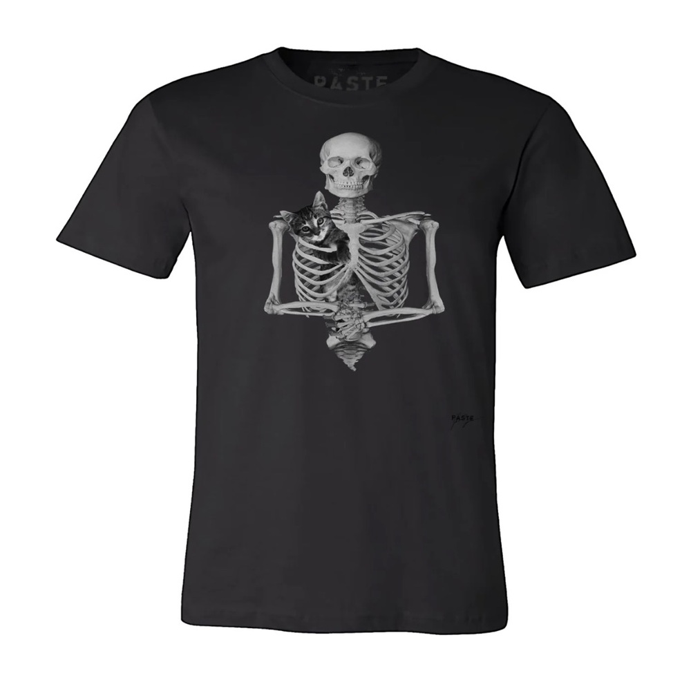 Kitten Skelton X-ray by Paste unisex medium Brooklyn silkscreened tee unisex